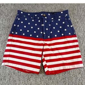 Vineyard Vines Mens Breaker Shorts 30* American Flag Stars Stripe Red White Blue